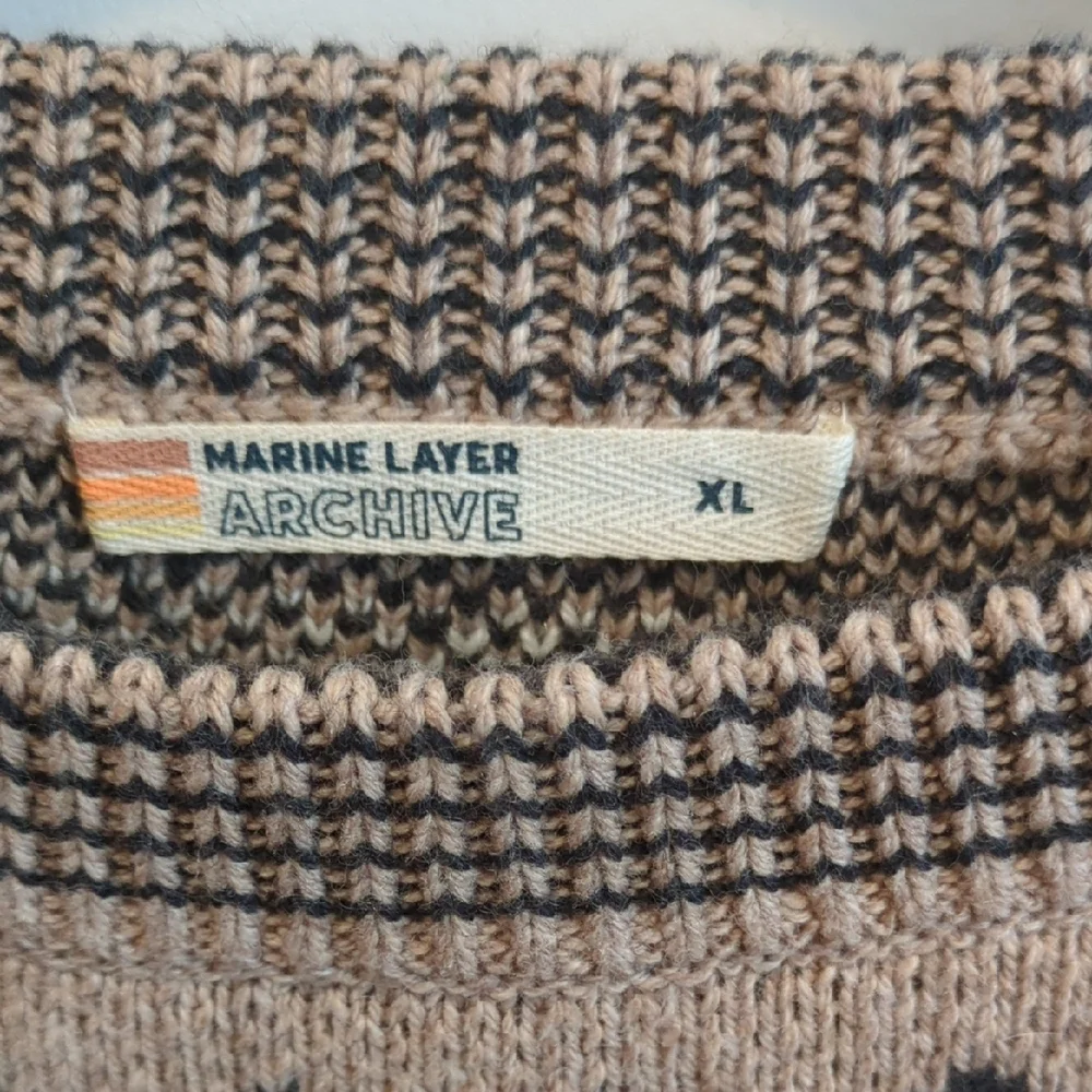 Marine Layer Archive Avalon Sweater XL NWOT Palm Fair Isle Boho Beachy Retro - Picture 3 of 7
